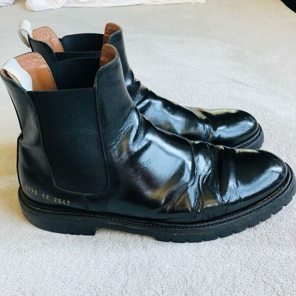 Common Projects Full Napa Leather Chelsea Mens Ankle Boot - Picture 6 of 16